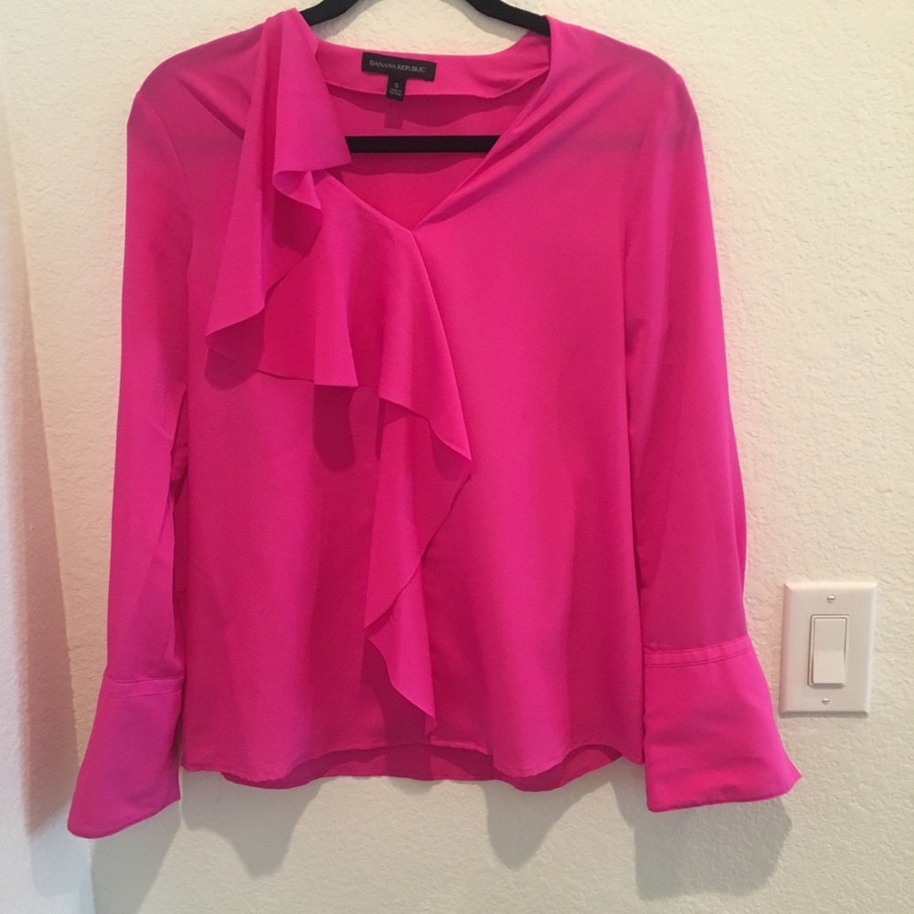 Banana Republic pink long sleeve blouse Size: S